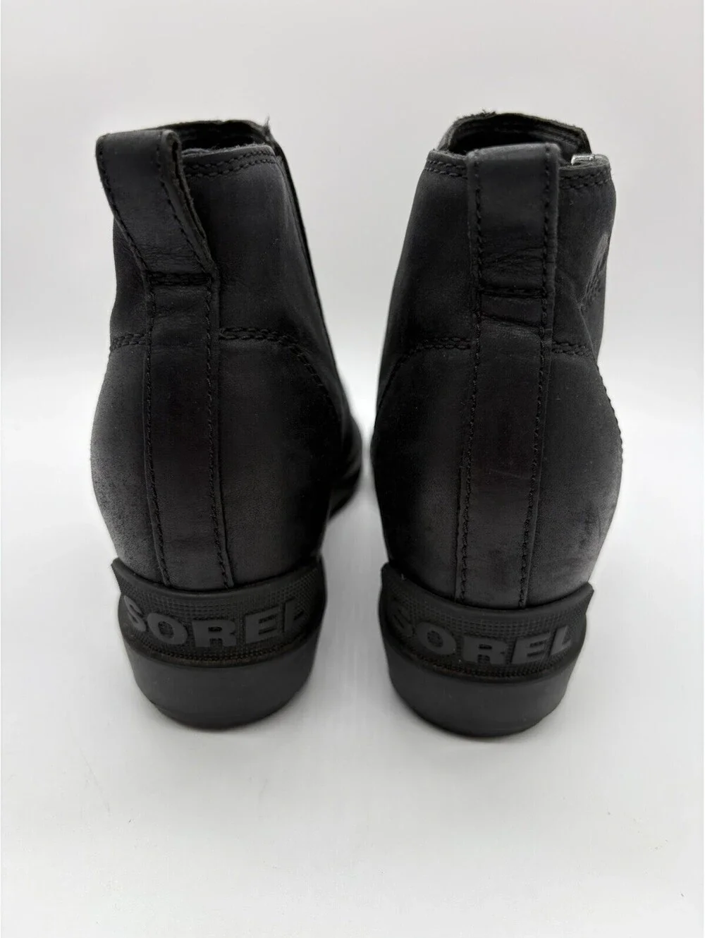 Sorel Women's Evie II Zip Chelsea Boots Waterproof Leather Black Size 9
